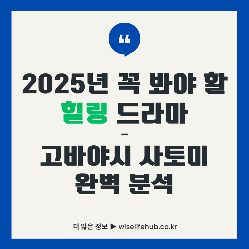 빵과 스프 고양이와 함께 하기 좋은 날 드라마 리뷰 썸네일 - 고바야시 사토미 힐링 드라마 분석